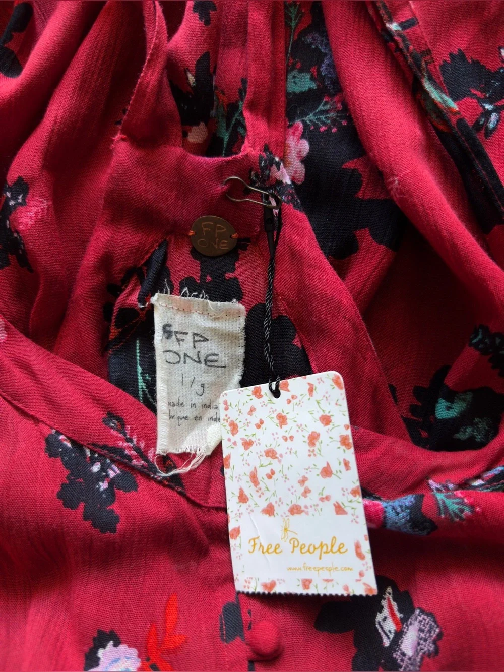 NWT- Free People Moonlight Garden Floral Jumpsuit Wide Leg Large